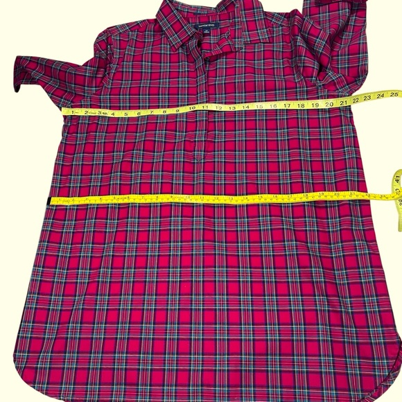 Land’s End Tartan Plaid Popover Size 14 Fall Holiday Classic Casual Long Sleeve - Picture 2 of 15